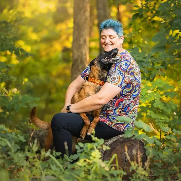 Dr. Rachel Hack with her dog